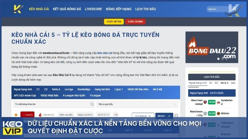 Tỷ Lệ Kèo Bóng Đá – Bí Kíp Keonhacai5 Soi Kèo Bóng Đá Đỉnh Cao Tại T88 6 Sự nhạy bén kết hợp với dữ liệu chuẩn xác mang lại những chiến thắng vang dội.